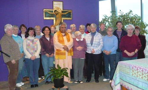 Rajan Zed with Carmelite nuns